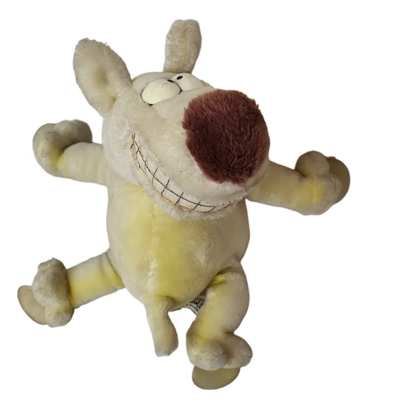 Mother Goose & Grimm PLUSH Toy Grimmy Dog 1989 Suction Cups Window Cling - Picture 1 of 6